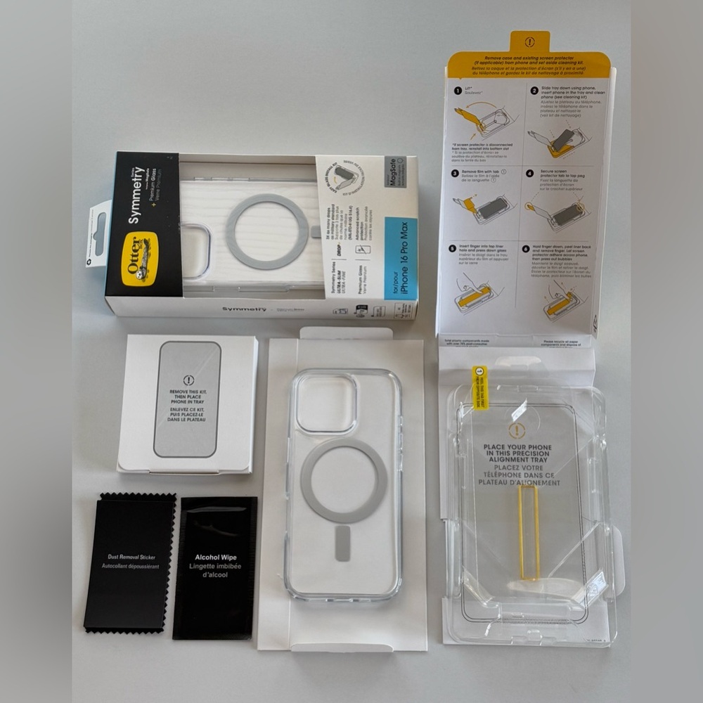 Otterbox Symmetry MagSafe Case Clear for iPhone 16 Pro Max + Screen Protector